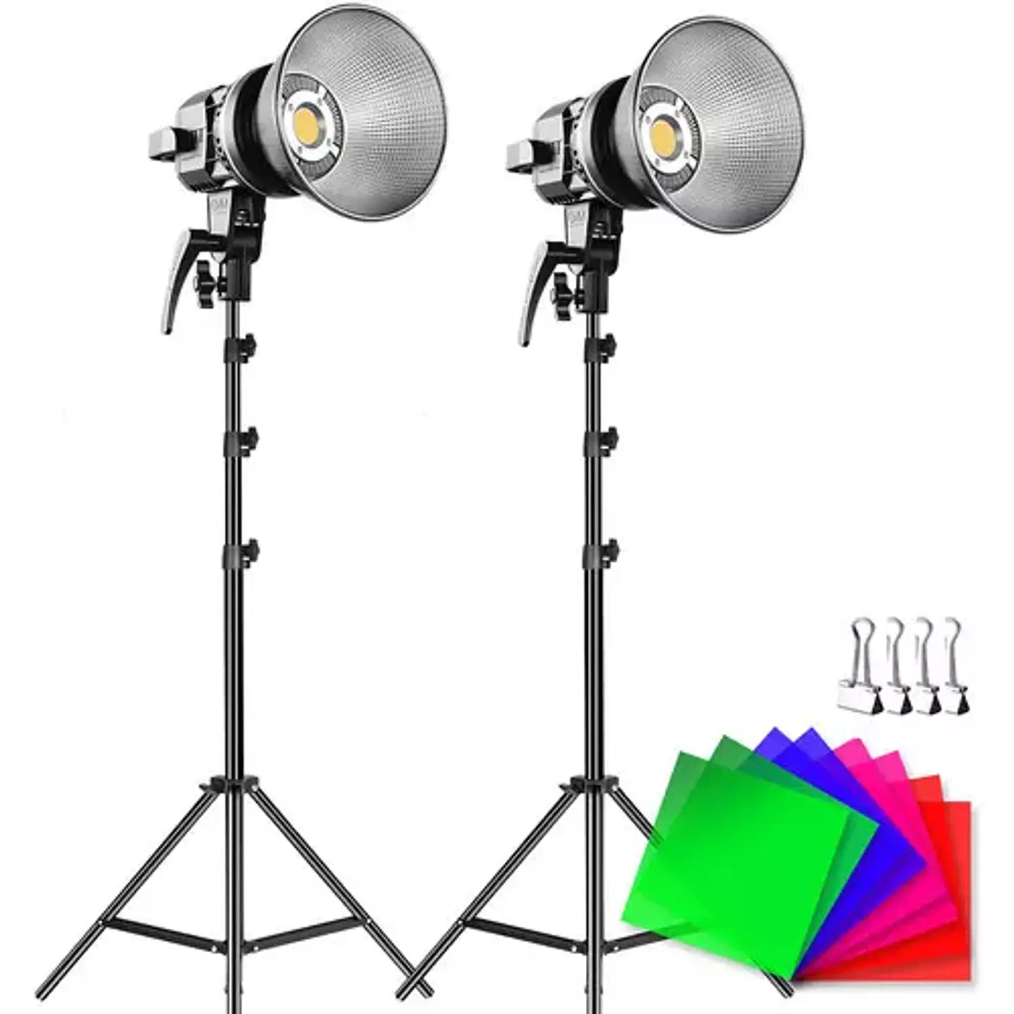 Juego de 3 luces LED GVM P80S II 5600k 1