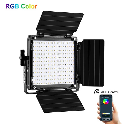 Luz Estudio Profesional GVM 800D RGB 5600k con Softbox