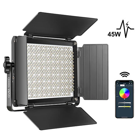 Luz led Estudio Profesional GVM 1000D RGB 5600k
