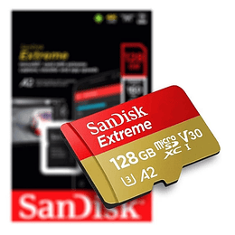 Memoria Sandisk Extreme 128gb Micro SD Clase 10 U3 V30 4k