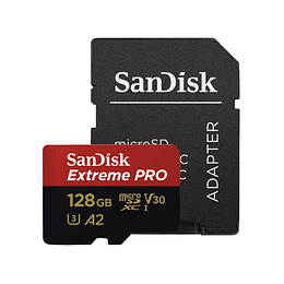 Memoria Sandisk Extreme Pro 128gb Micro SD Clase 10 U3 V30 4k