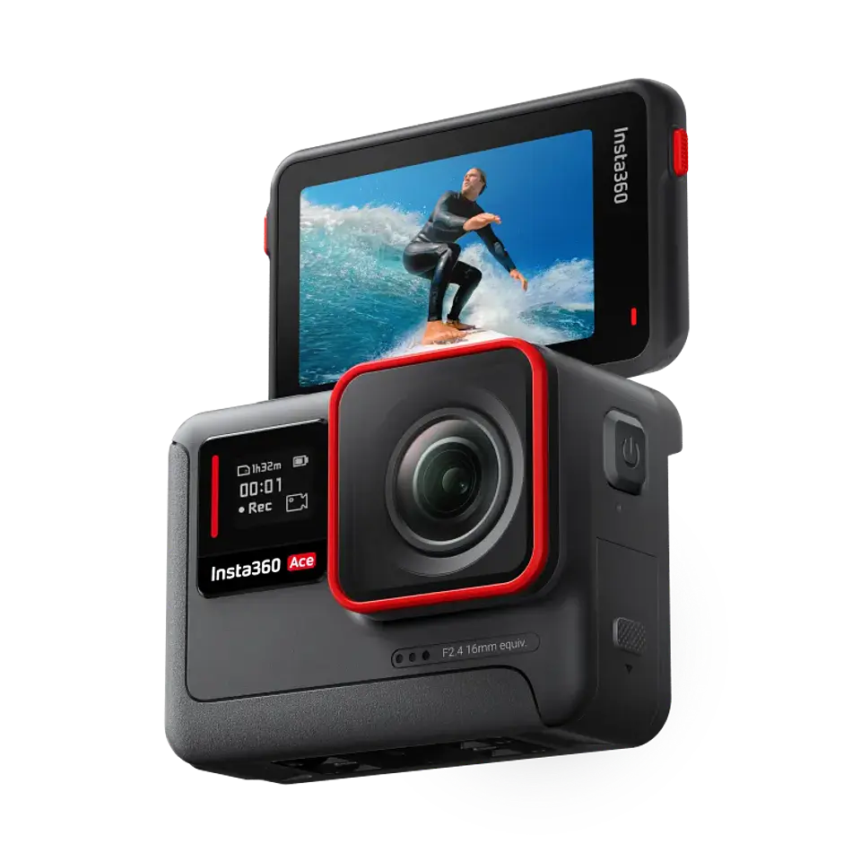 Cámara de acción Insta360 Ace 6k IA Lcd giratorio táctil 48mpx 2
