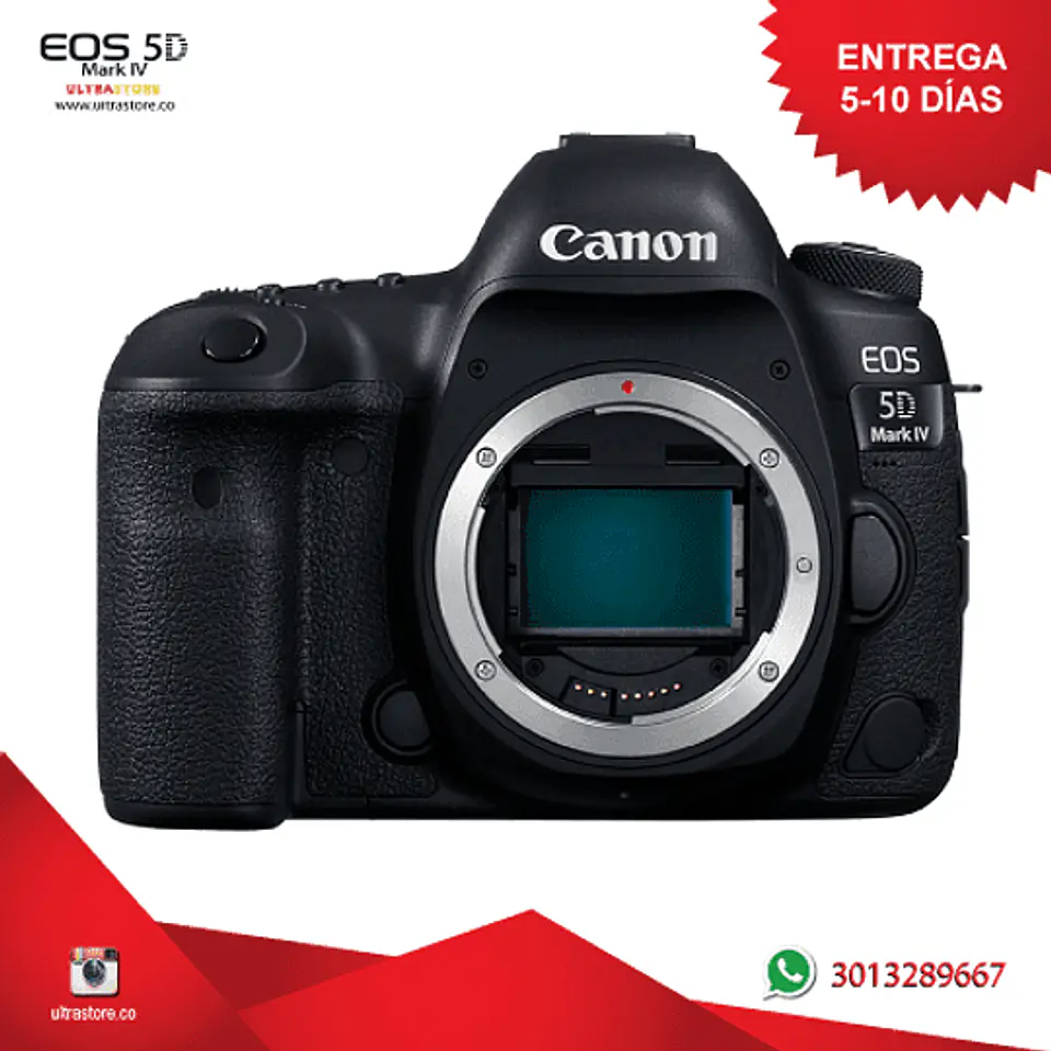 Canon 5D Mark IV 30.4 mpx Cuerpo con Memoria 32gb y Estuche 1