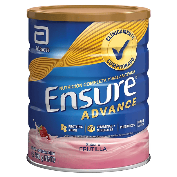 ENSURE ADVANCE FRUTILLA 850 GRS.