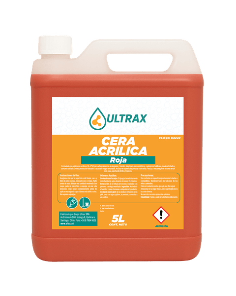 Cera Acrílica Roja ULTRAX 5L