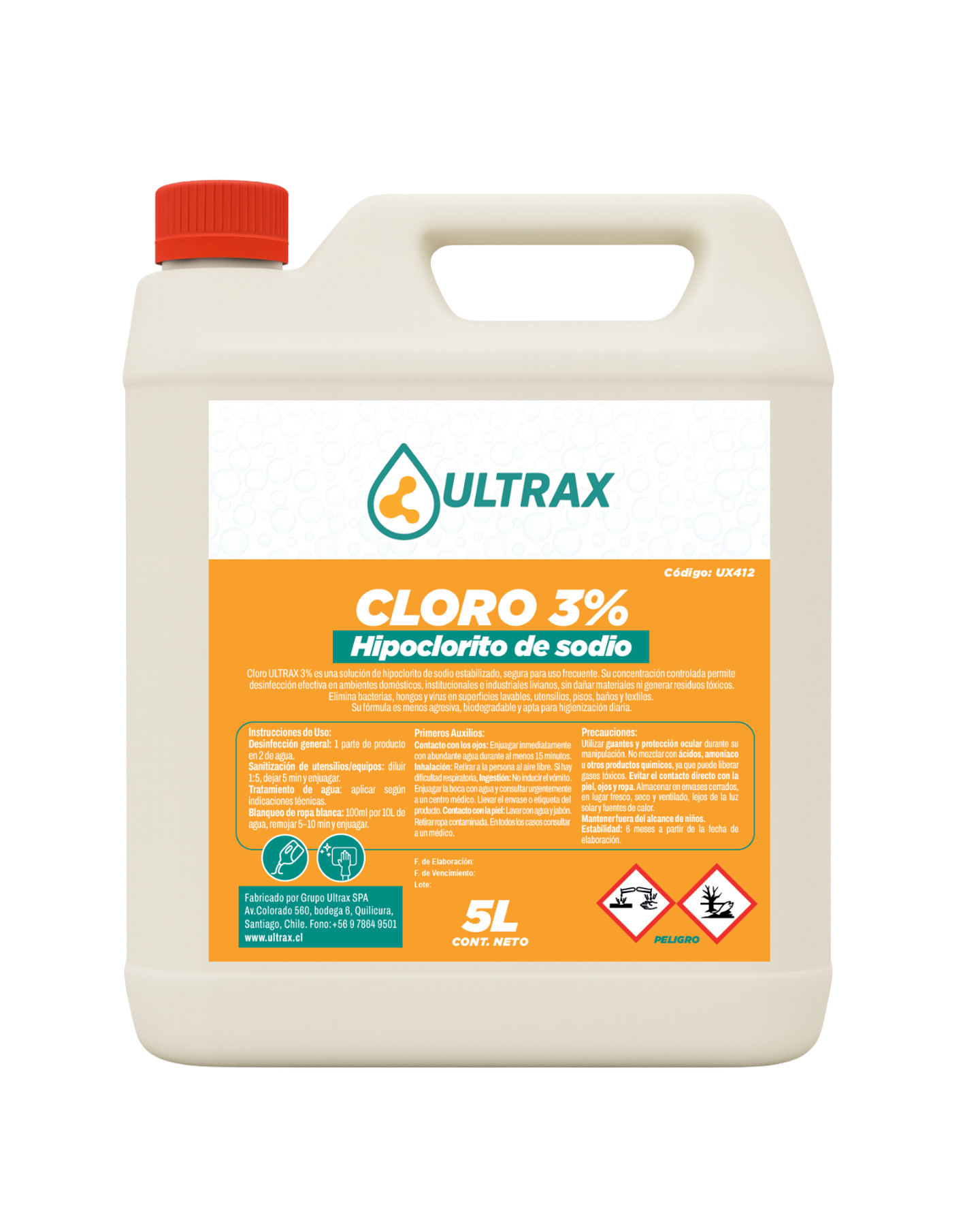 Cloro 3% ULTRAX 5L 1