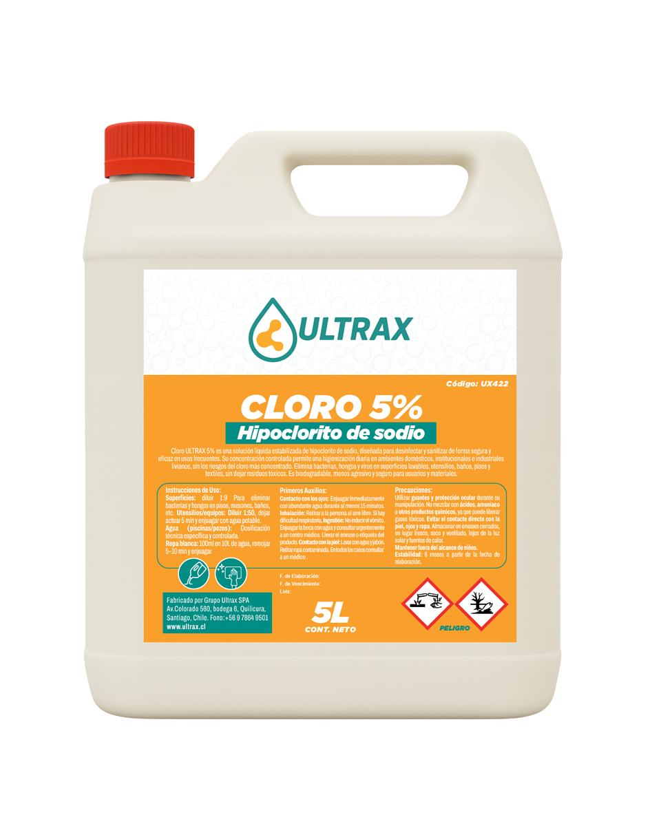 Cloro 5% ULTRAX 5L 1