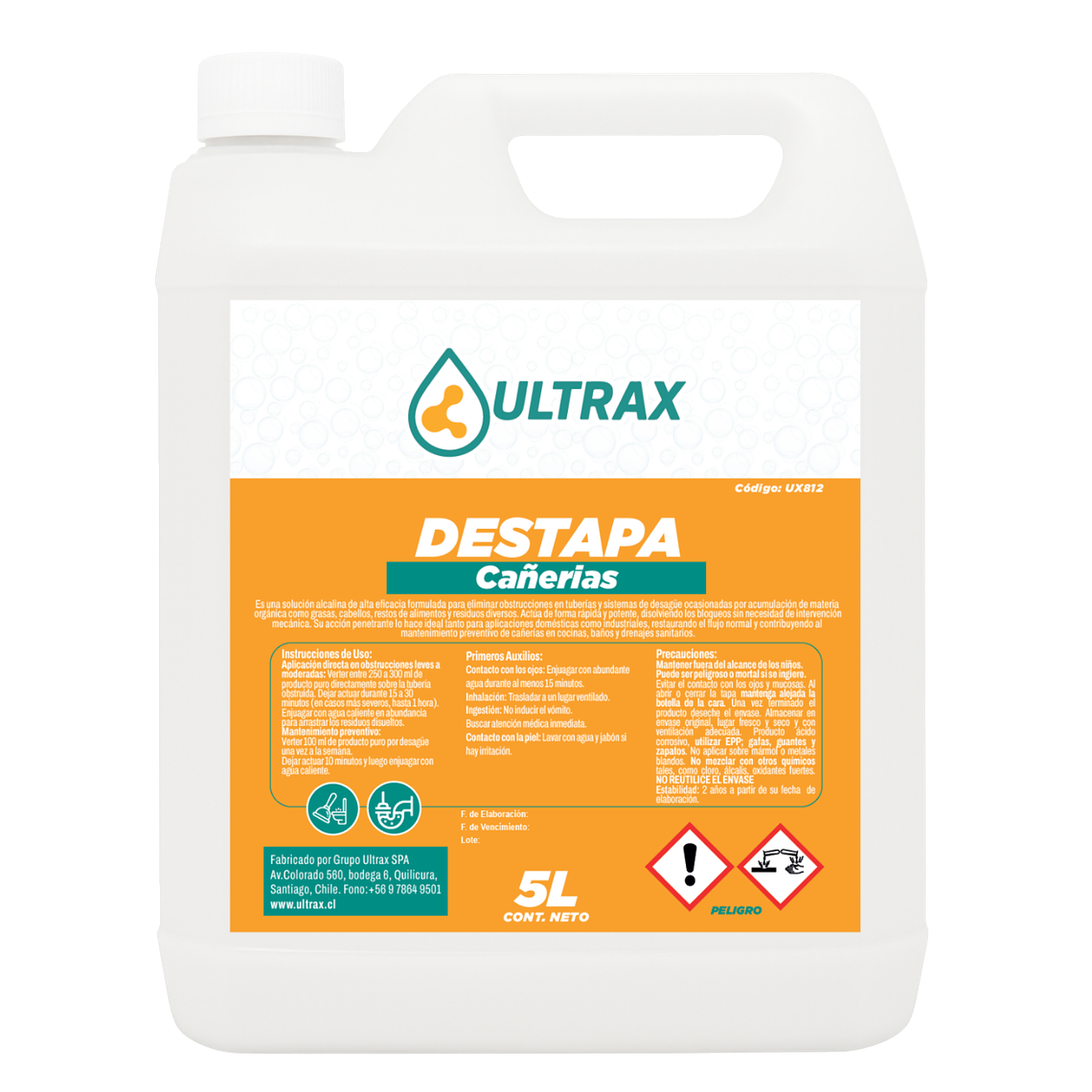 Destapa Cañerías ULTRAX 5L 1
