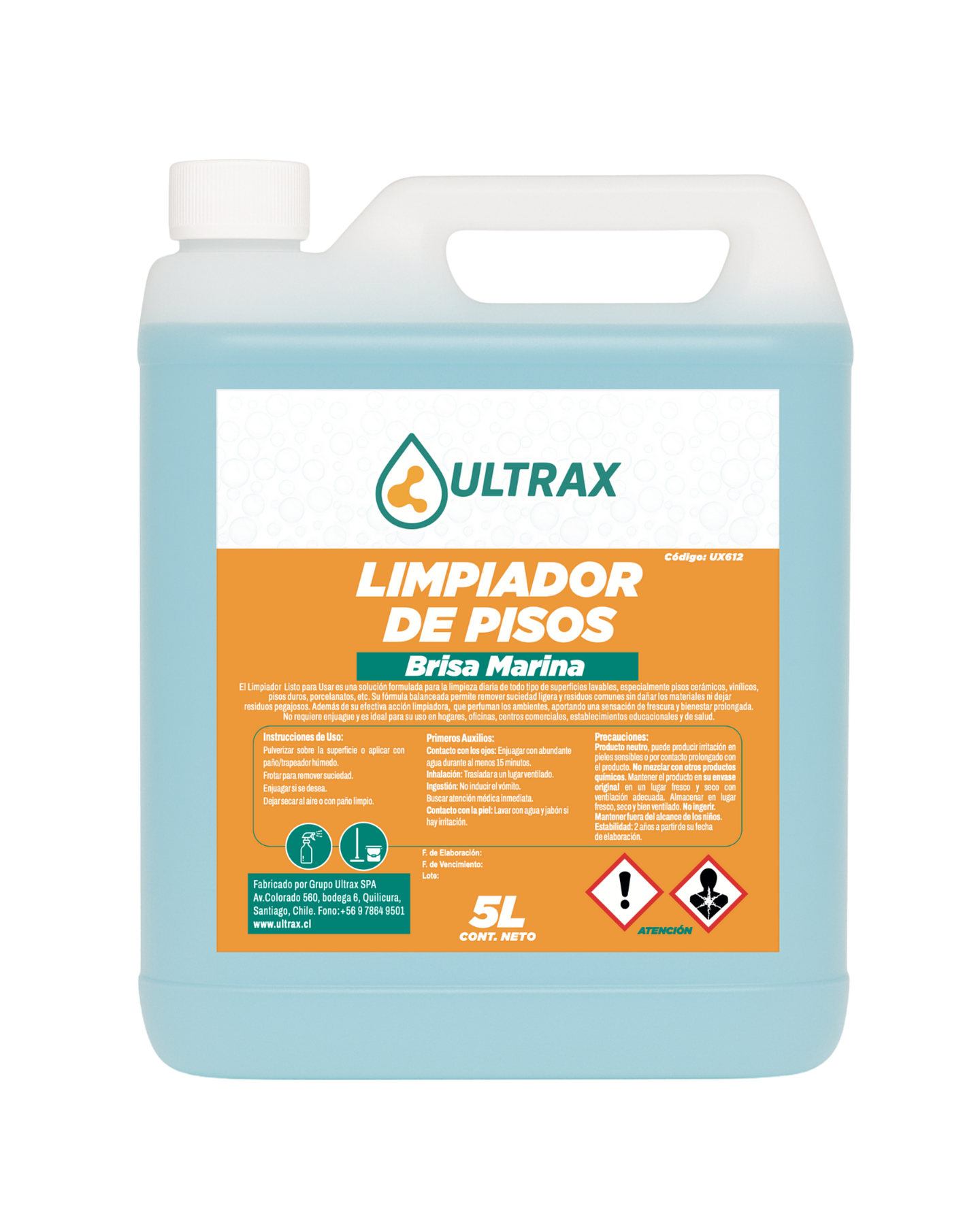 Limpiador de Pisos Brisa Marina ULTRAX 5L 1