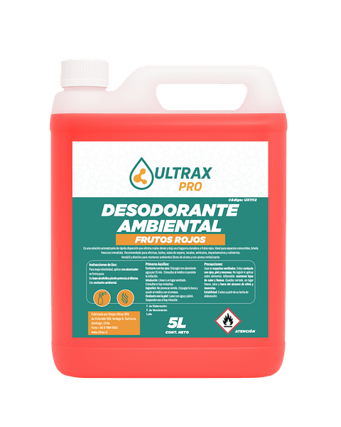 Desodorante Ambiental Frutos Rojos ULTRAX PRO 5L