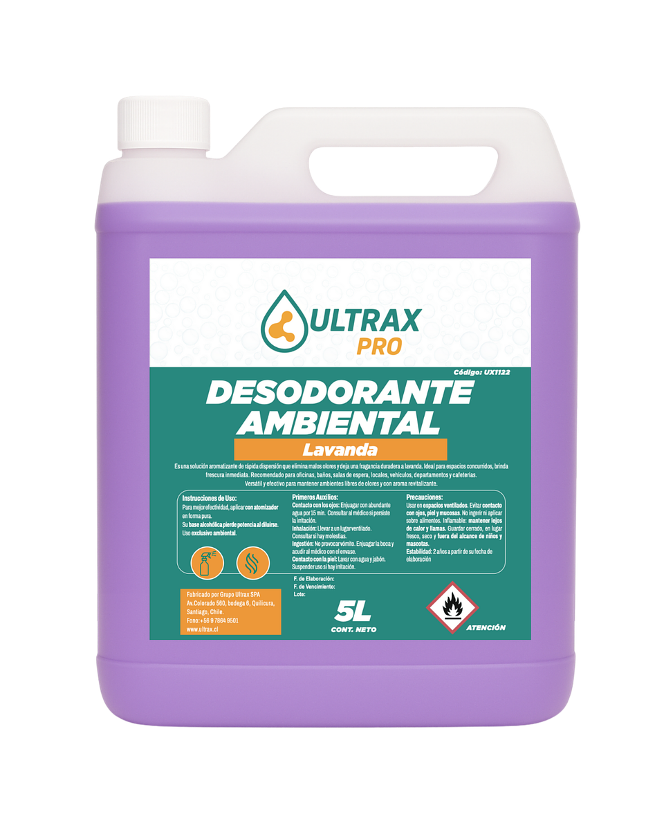 Desodorante Ambiental Lavanda ULTRAX PRO 5L 1