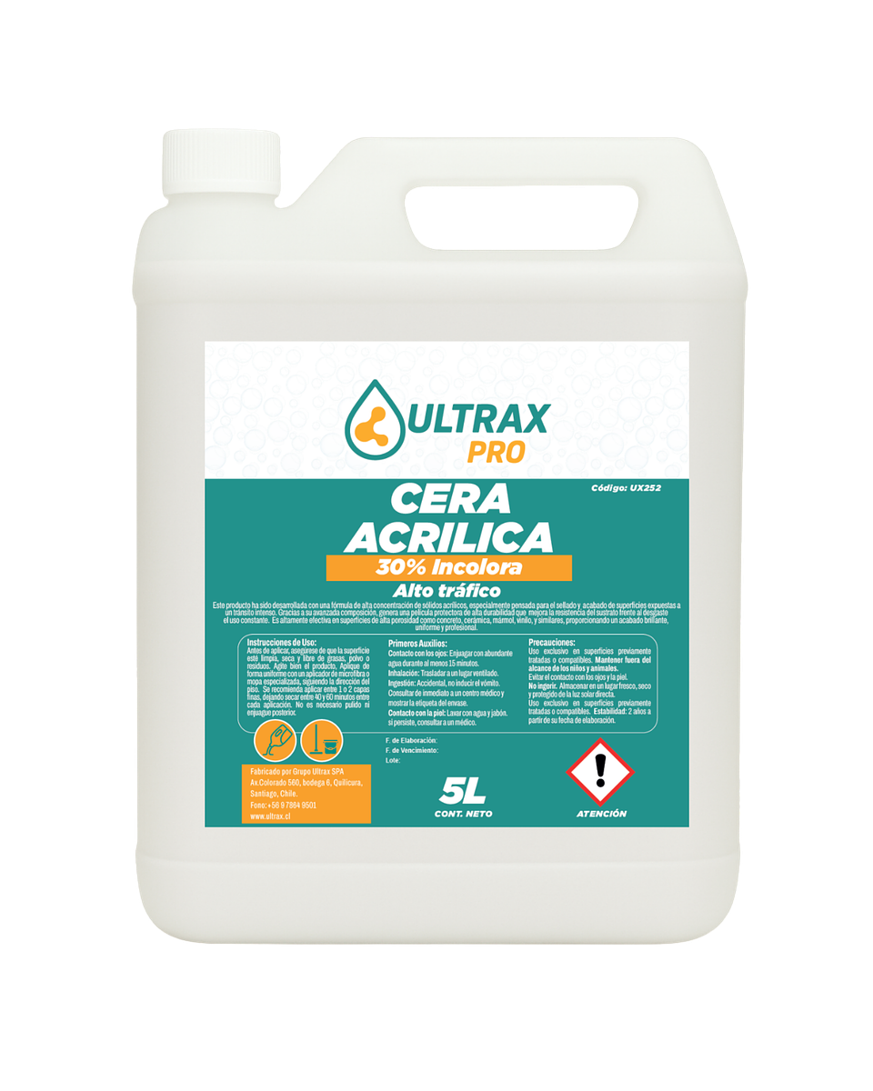 Cera Acrílica 30% ULTRAX PRO 5L 1