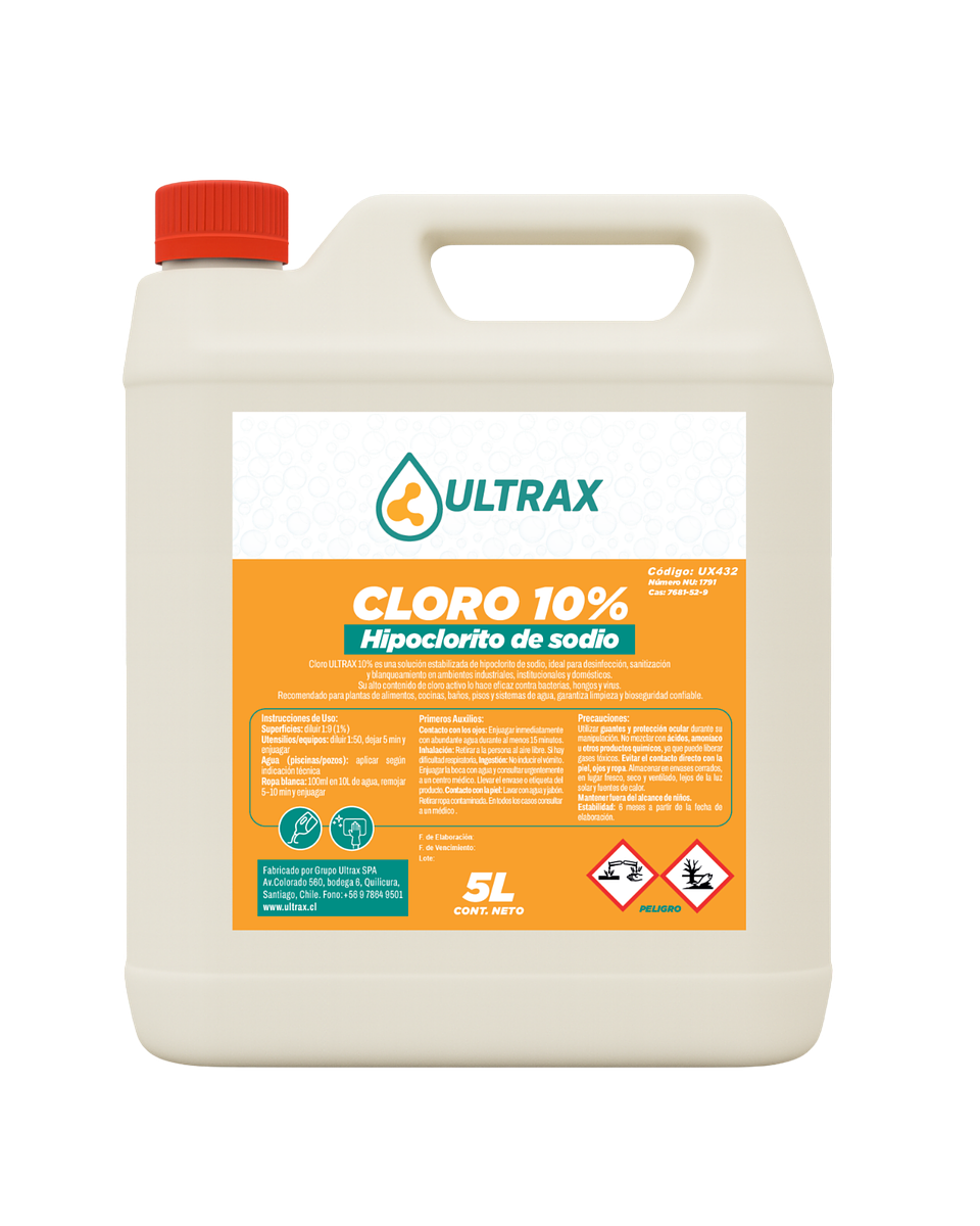 Cloro 10% ULTRAX 5L 1