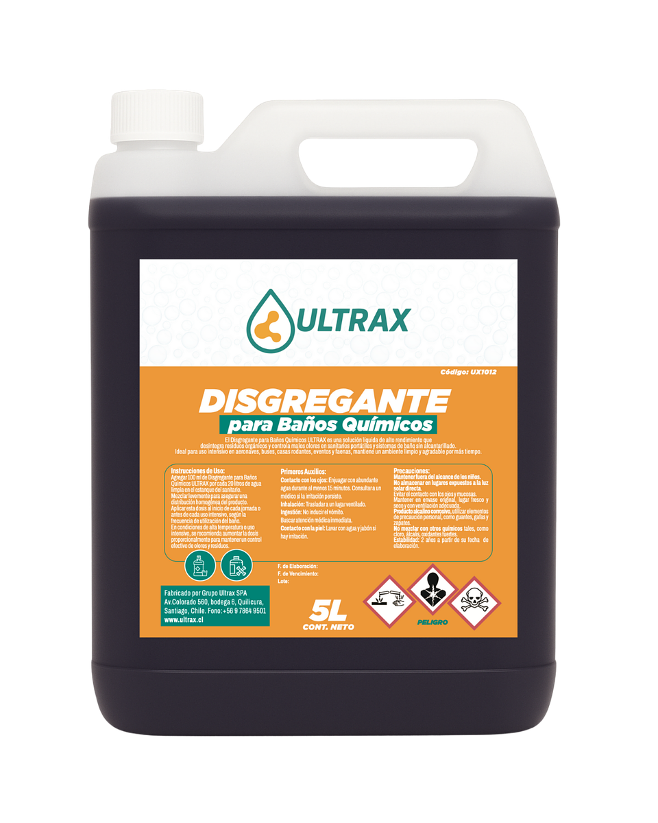 Disgregante para Baños Químicos ULTRAX 5L 1