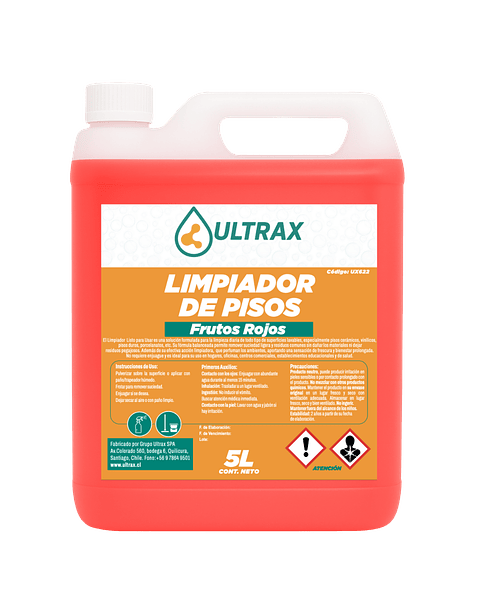 Limpiador de Pisos Frutos Rojos ULTRAX 5L