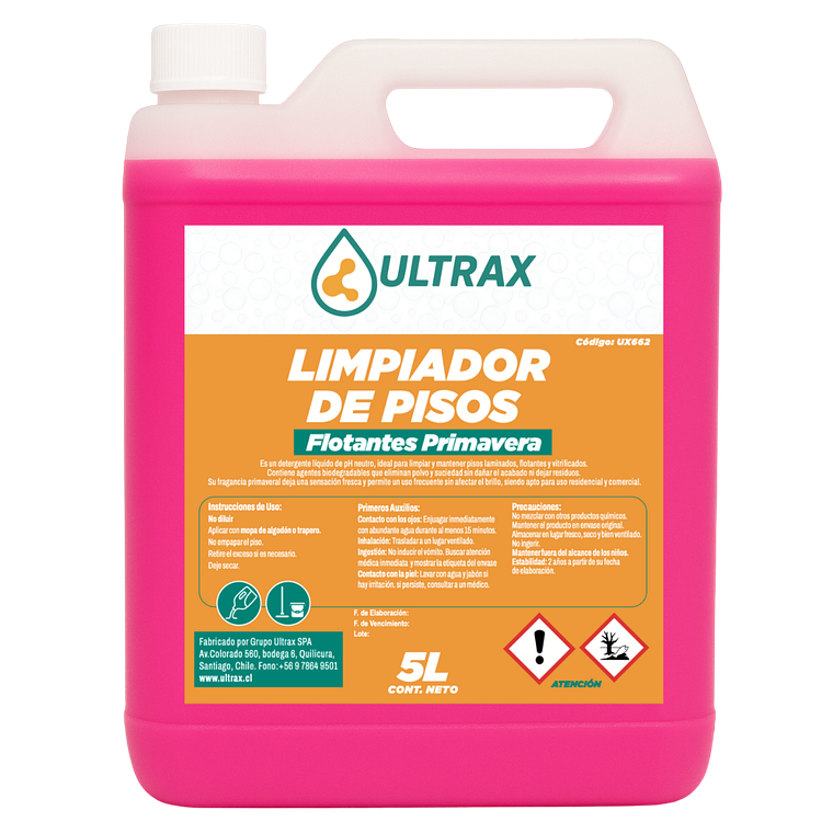 Limpiador de Pisos Flotantes ULTRAX 5L 2