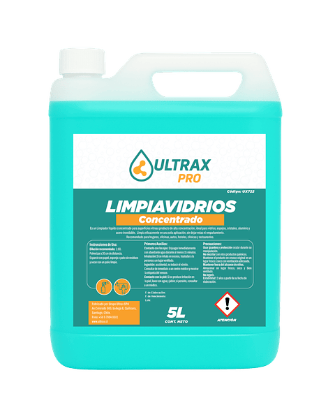 Limpiavidrios Concentrado ULTRAX PRO 5L