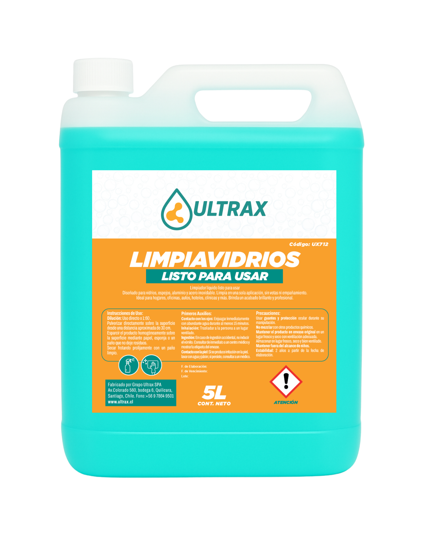 Limpiavidrios ULTRAX 5L 1