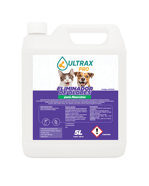 Eliminador de Olores para Mascotas ULTRAX PRO 5L