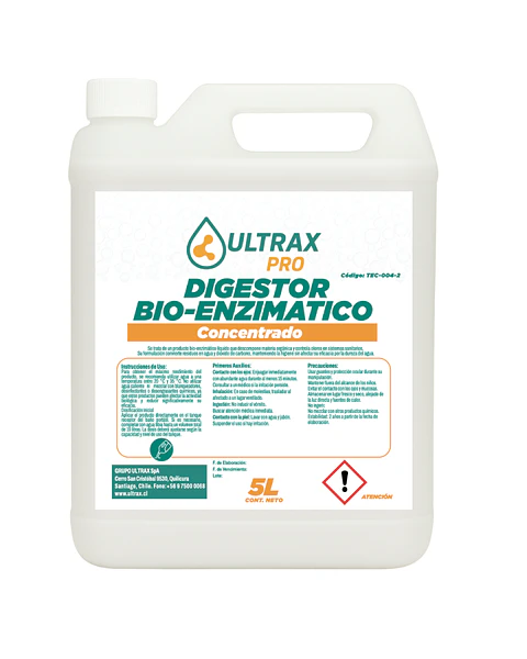 DIGESTOR BIO-ENZIMÁTICO CONCENTRADO ULTRAX PRO 5L