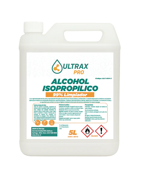 Alcohol Isopropílico 99% ULTRAX PRO 5L