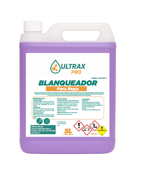 BLANQUEADOR PARA ROPA ULTRAX PRO ENV 5L