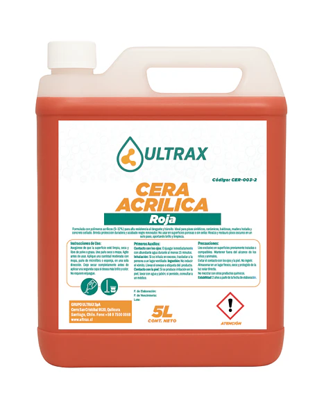 Cera Acrílica Roja ULTRAX 5L