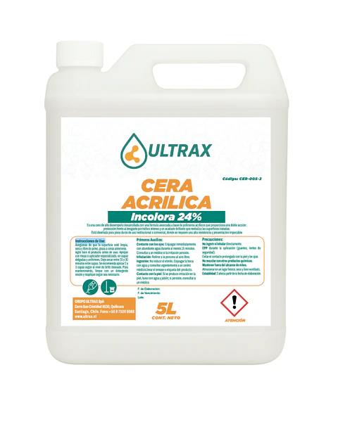 CERA ACRÍLICA 24% ULTRAX ENV 5L