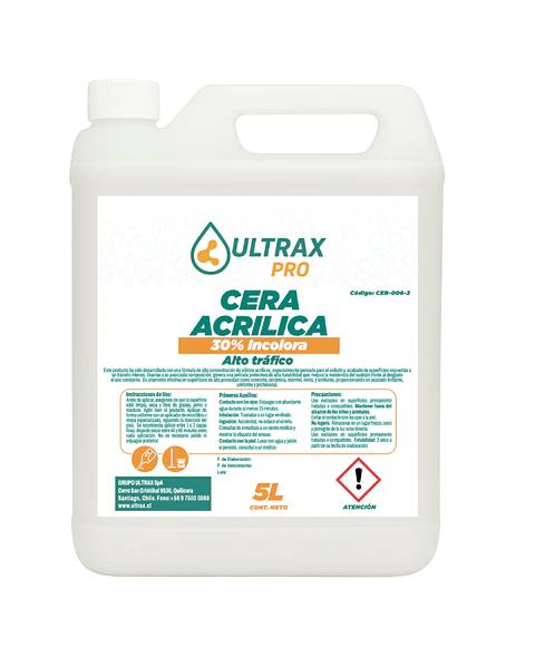 Cera Acrílica 30% ULTRAX PRO ENV 5L