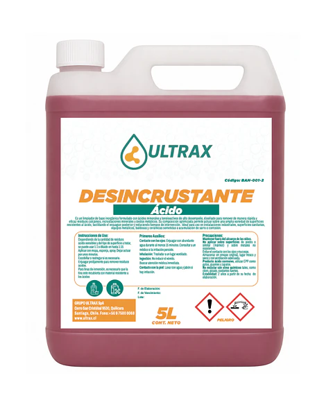 DESINCRUSTANTE ÁCIDO ULTRAX ENV 5L