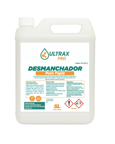 DESMANCHADOR DE TAPIZ CONCENTRADO ULTRAX PRO ENV 5L