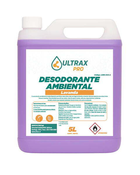 DESODORANTE AMBIENTAL LAVANDA ULTRAX PRO ENV 5L