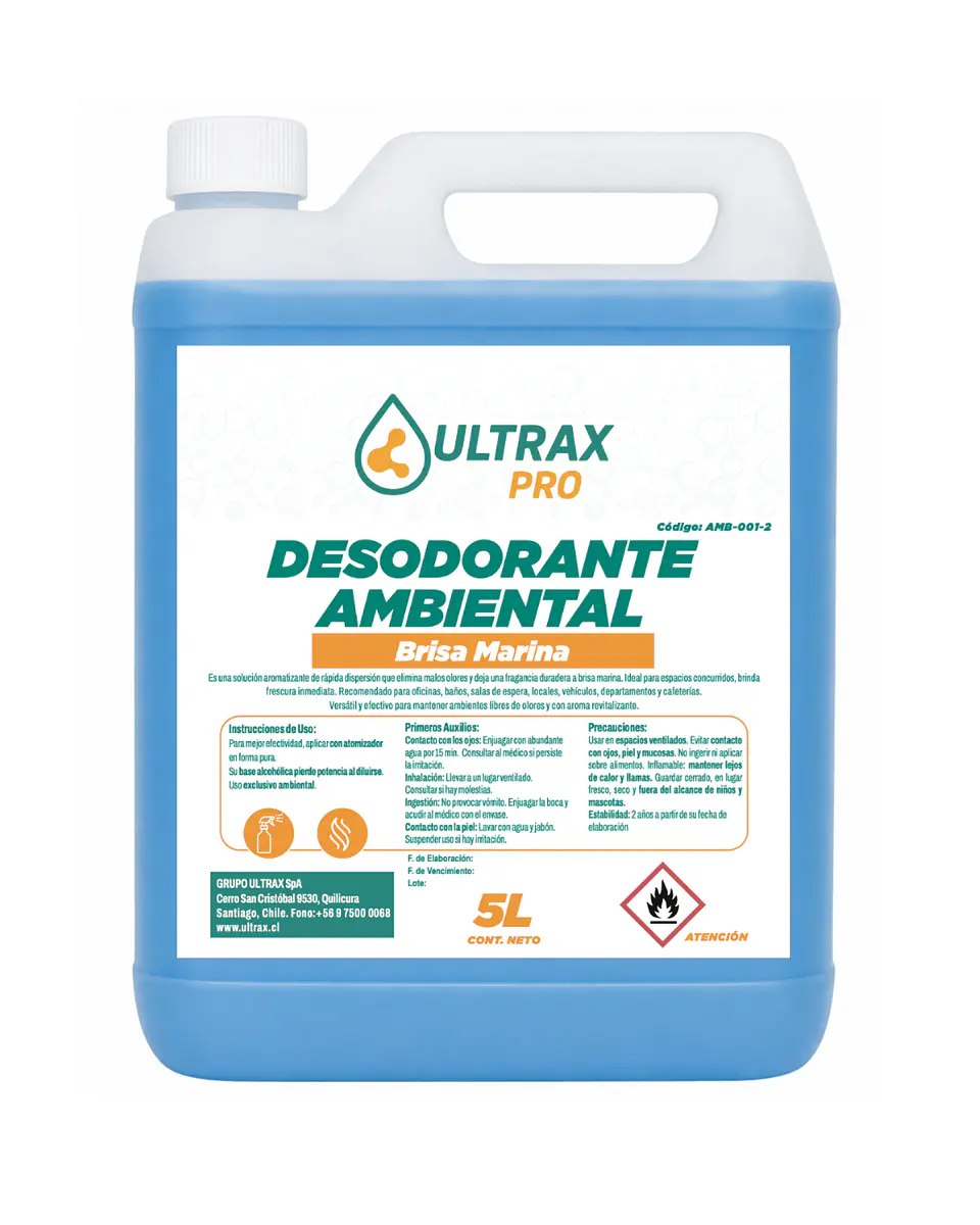 DESODORANTE AMBIENTAL BRISA MARINA ULTRAX PRO ENV 5L 1