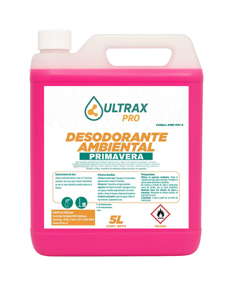 DESODORANTE AMBIENTAL PRIMAVERA ULTRAX PRO ENV 5L