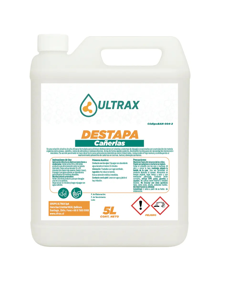 DESTAPA CAÑERIAS ULTRAX ENV 5L 1