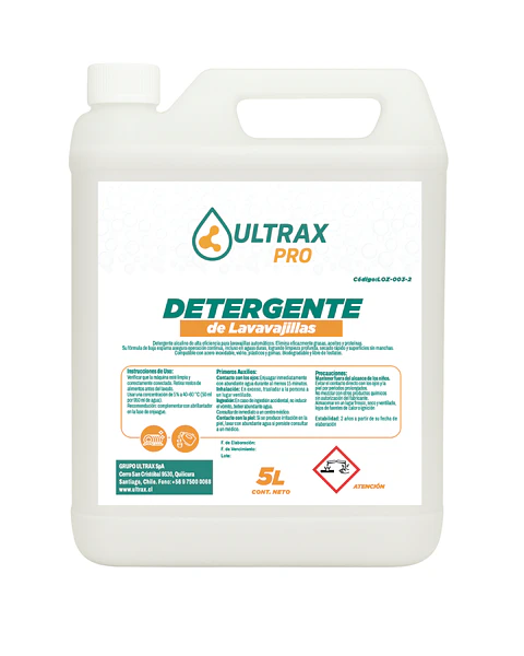 DETERGENTE PARA LAVAVAJILLAS ULTRAX PRO ENV 5L