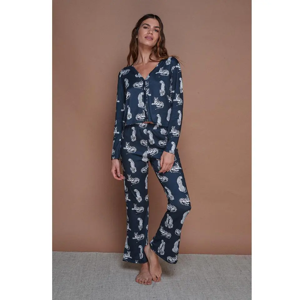Pijama Lucie Milos Azul Polera/Pantalón 2