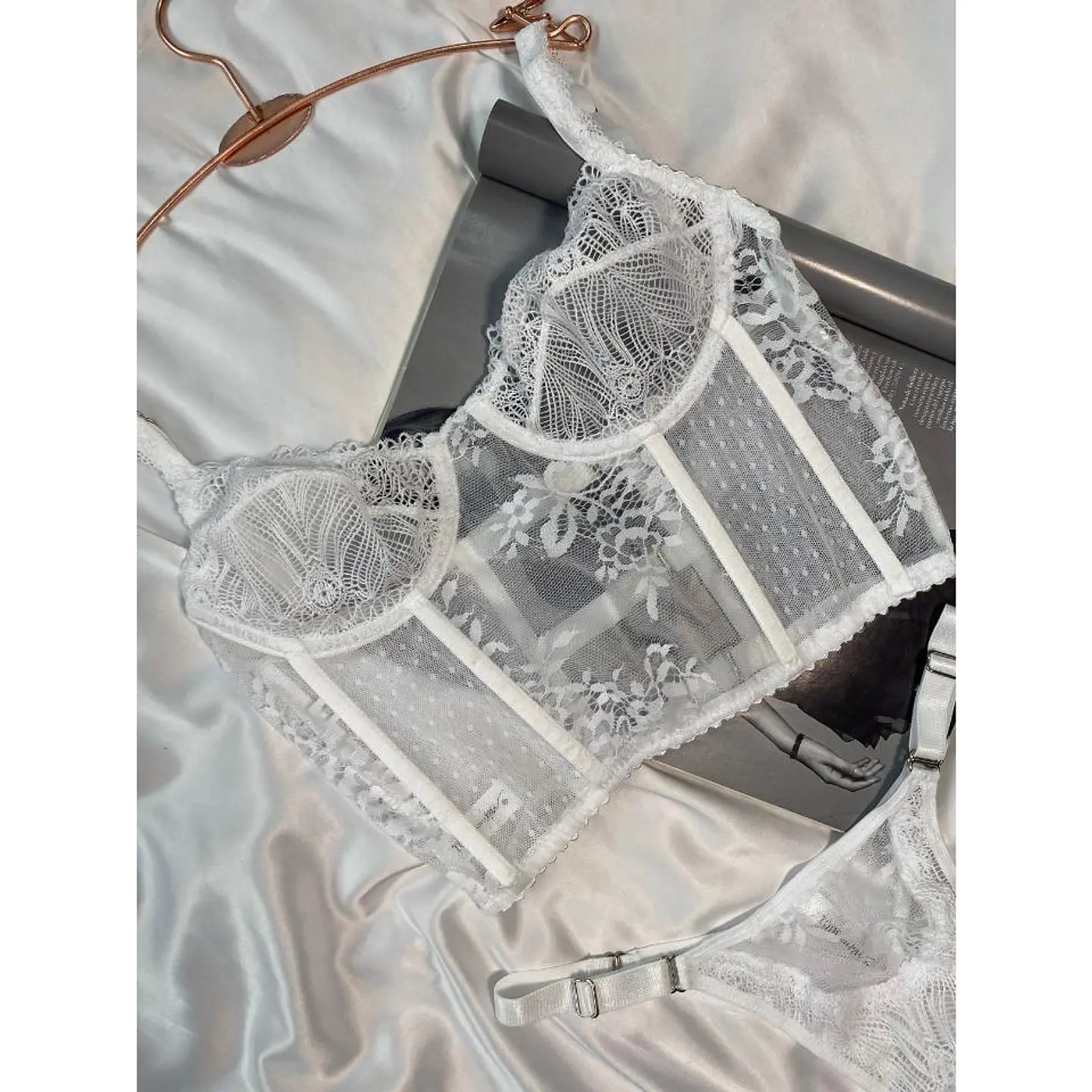 Conjunto Corset Night & Sexy Naomi Blanco 9
