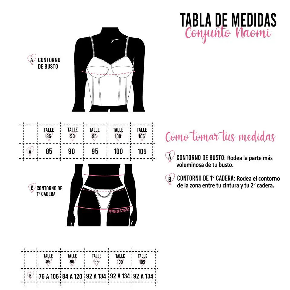 Conjunto Corset Night & Sexy Naomi Blanco 20