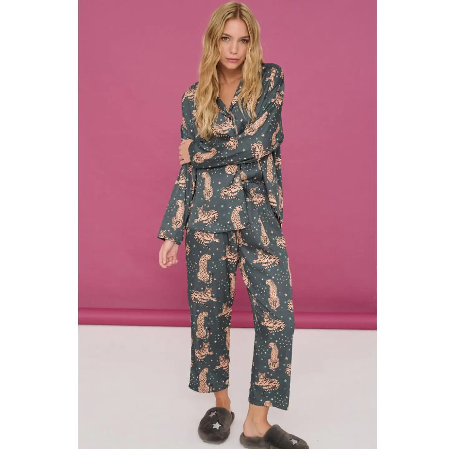 Pijama Olive Punalu Petroleo Camisa/Pantalón 3