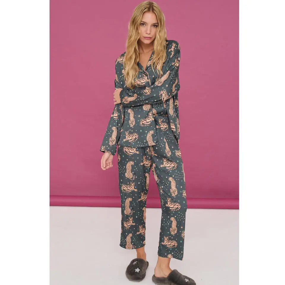 Pijama Olive Punalu Petroleo Camisa/Pantalón 3
