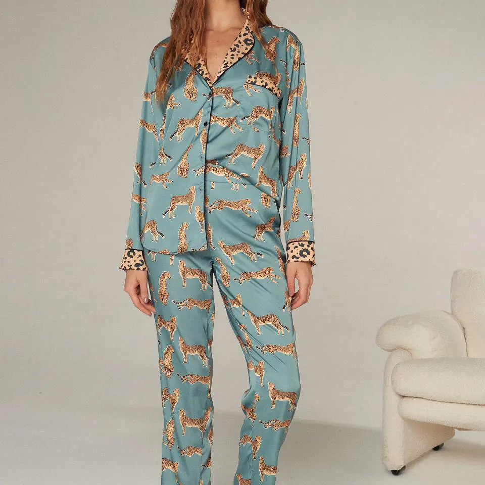 Pijama Joy Chipre Azul Camisa/Pantalón 1