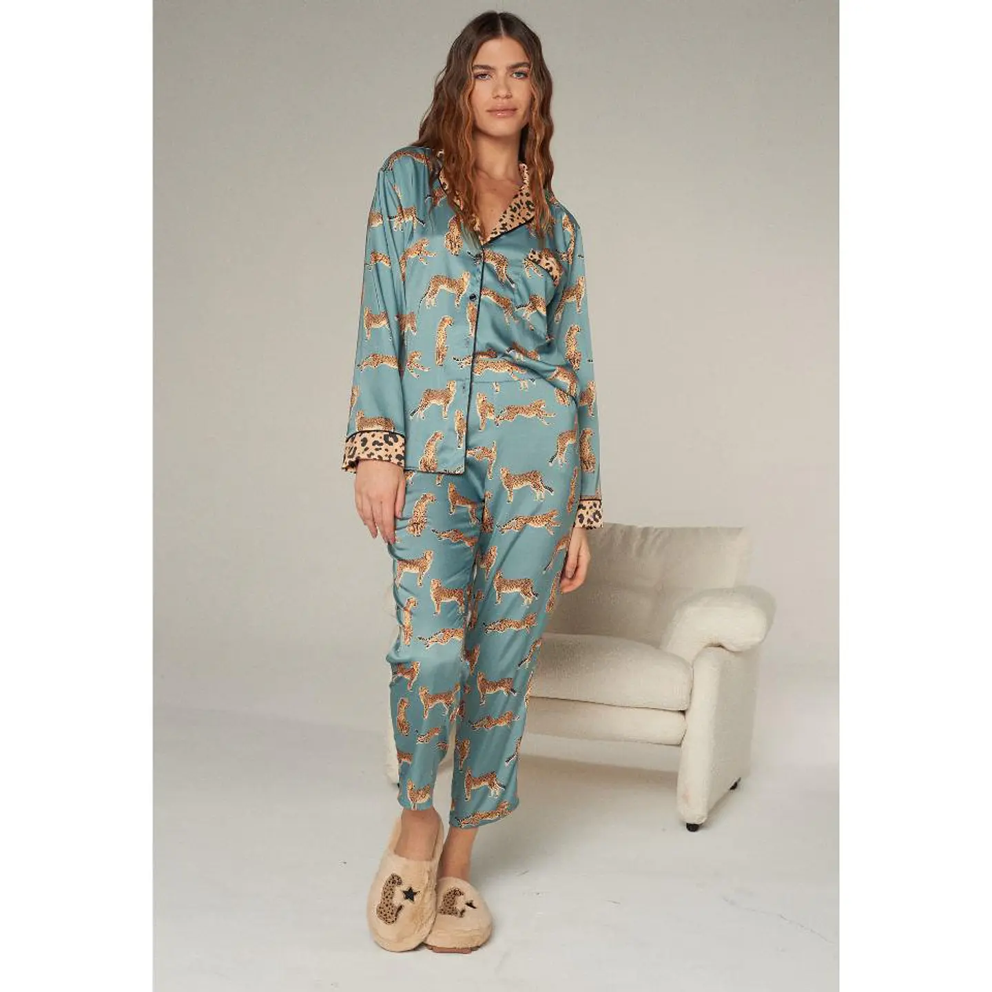 Pijama Joy Chipre Azul Camisa/Pantalón 2