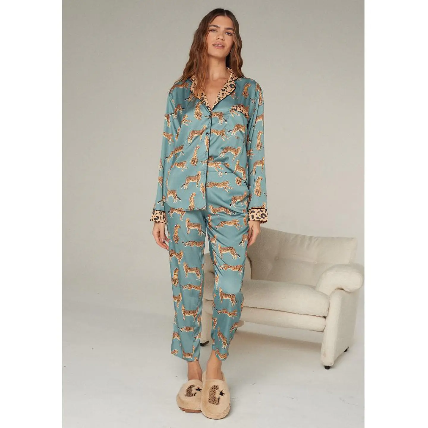 Pijama Joy Chipre Azul Camisa/Pantalón 3