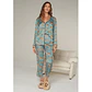 Pijama Joy Chipre Azul Camisa/Pantalón - Miniatura 3
