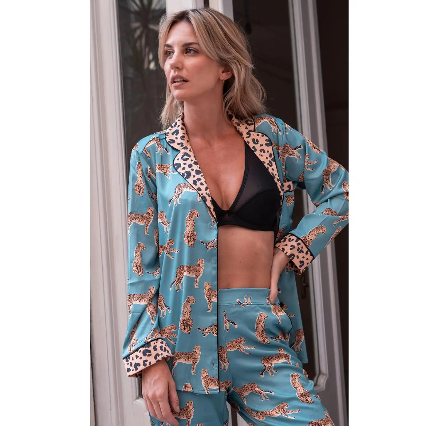 Pijama Joy Chipre Azul Camisa/Pantalón 5
