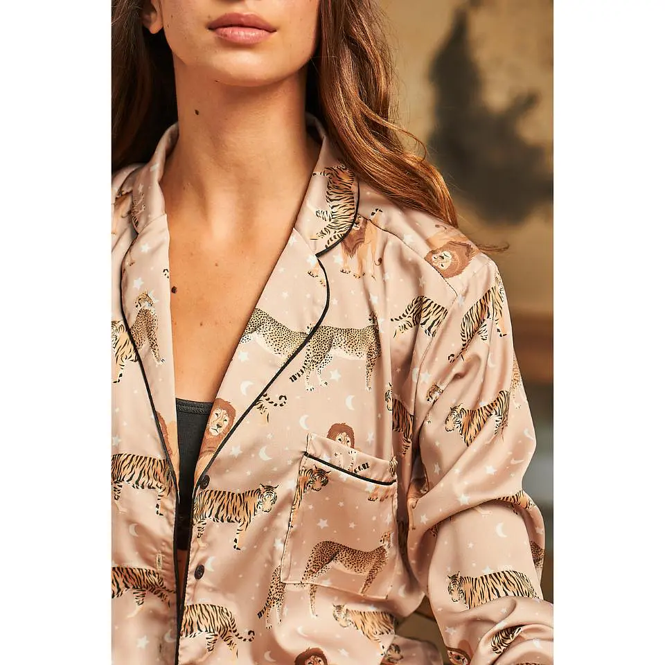 Pijama Etiopia Tigres Beige Camisa/Pantalón 4