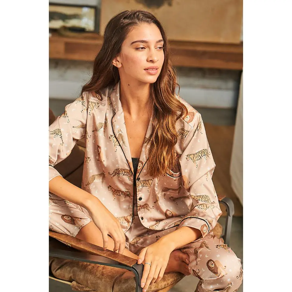 Pijama Etiopia Tigres Beige Camisa/Pantalón 5