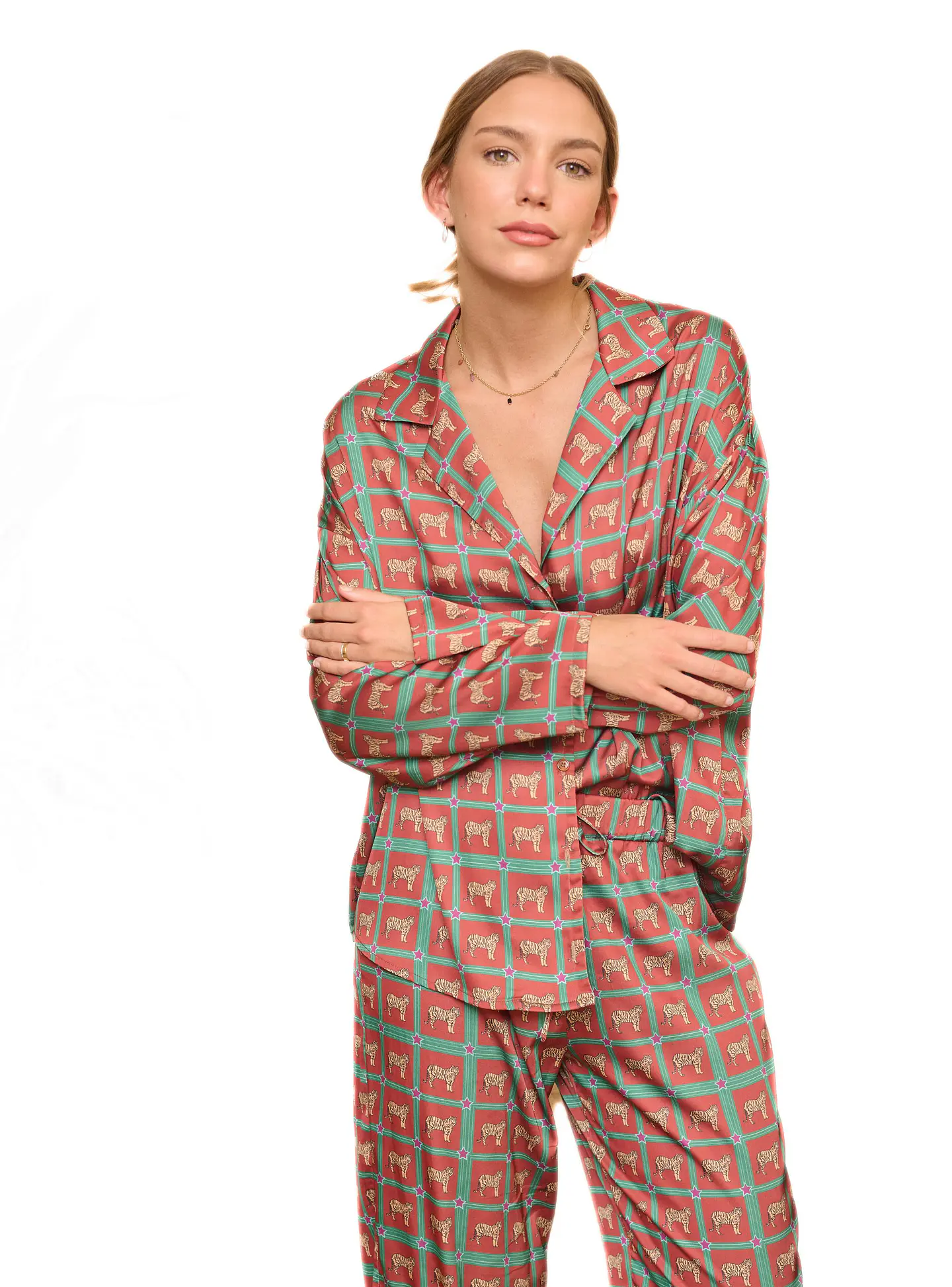 Pijama Olive Formentera Bordo Camisa/Pantalón 1