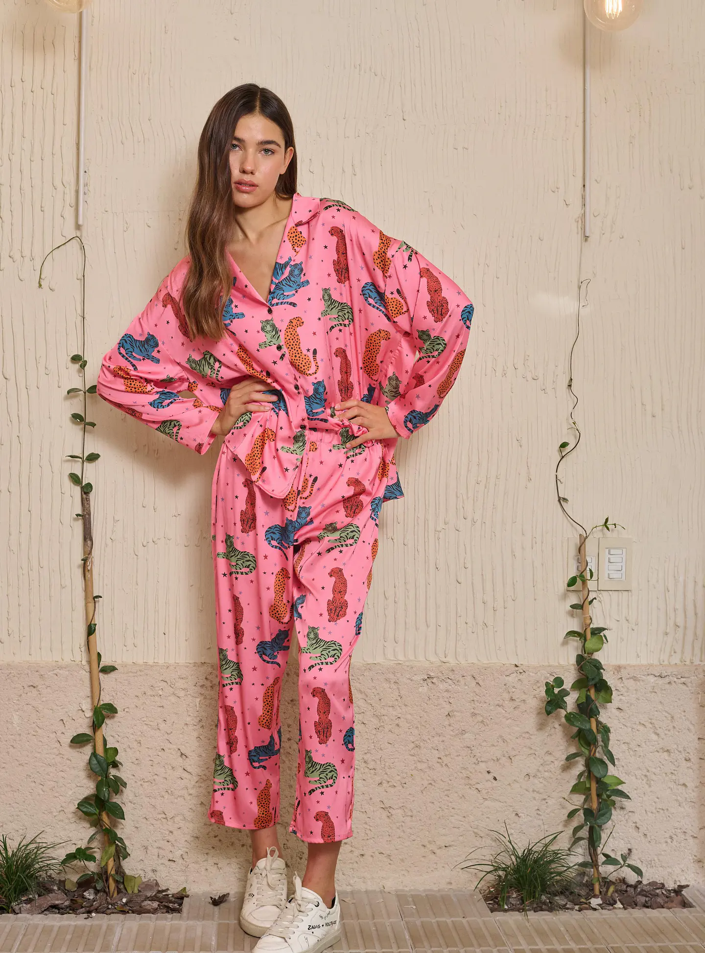 Pijama Olive Punalu Fucsia Camisa/Pantalón 3
